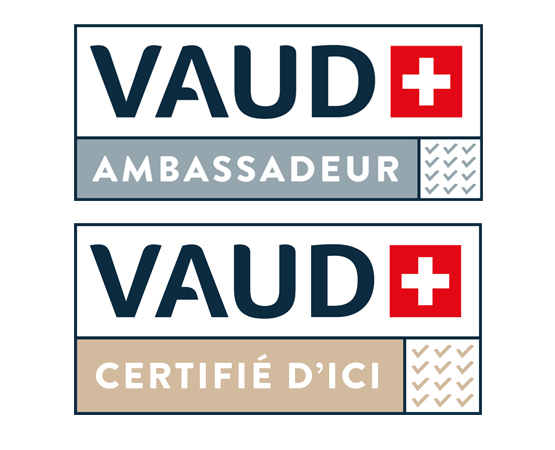 Afin d’identifier en un coup d’œil la communauté VAUD+, les logos des deux labels se répondent. Vaud Promotion