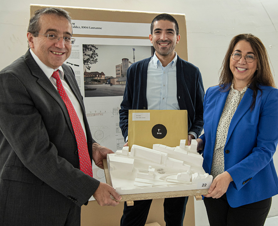 Novembre 2021: l’architecte Rubén Valdez présente son projet pour transformer l’ancien Poste directeur des CFF. ARC Jean-Bernard Sieber