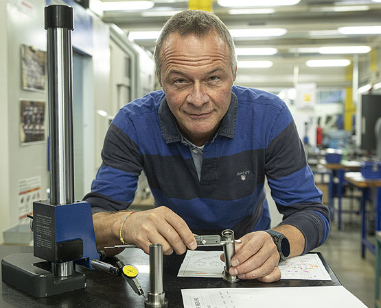 Philippe Meier, chef de l’entreprise de mécanique de précision ETSM, à Apples, à qui le temps a fini par donner raison. Arc Jean-Bernard Sieber