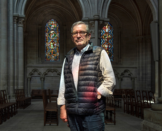 Les travaux de rénovation commencent toujours par la tour-lanterne, peut-être parce que cette tour héroïque est aussi le maillon faible de la cathédrale, précise Christophe Amsler. ARC - JB Sieber