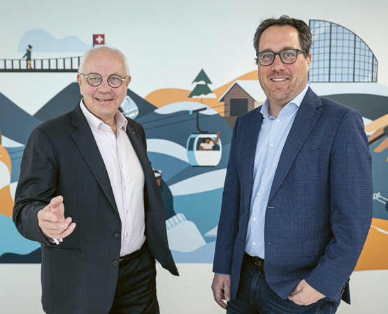 Michel Rochat et Steeve Pasche, responsables du tourisme vaudois et lausannois: «Renforcer la visibilité vaudoise auprès du marché national.» ARC Jean-Bernard Sieber