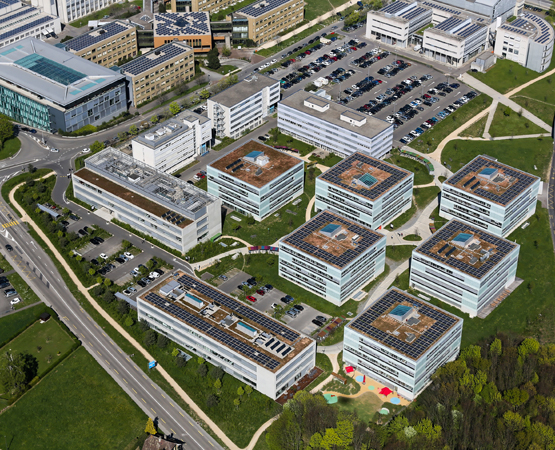 Parmi ses locataires, l’Innovation Park de l’EPFL enregistre 10% de sociétés actives dans les cleantech. Alain Herzog – EPFL