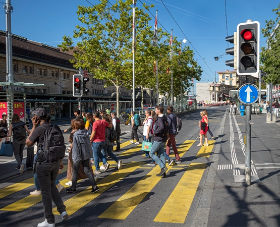 La place de la Gare va au-devant de transformations. En 2026, 200'000 personnes y transiteront chaque jour. ARC Jean-Bernard Sieber